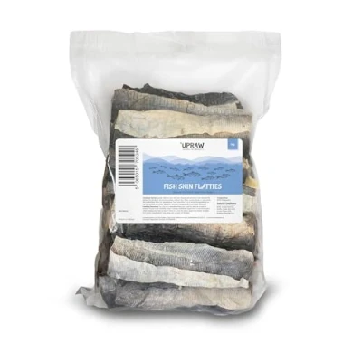 Image of Fish Skin Flatties 1kg Healthy Natural Dog Treats Naturally Air Dried Grain Free Hypoallergenic Low In Fat