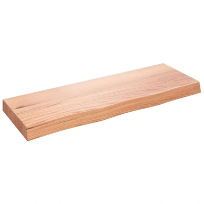 Image of vidaXL Wall Shelf Light Brown 80x30x(2 6) cm Treated Solid Wood Oak
