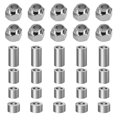 Image of OTOTEC 10PCS Hexagonal Eccentric Column 20PCS Round Isolation for V Wheel 3D Printer Parts Steel Nickel Plated Corrosion Resistant