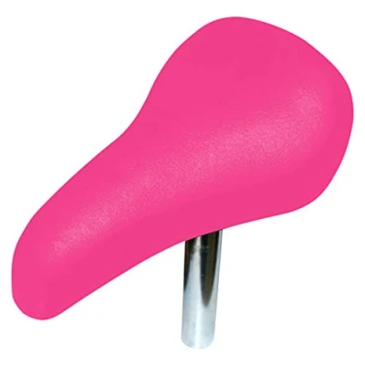 Image of cyclingcolors KIDS BIKE SADDLE COMFORT BLACK PINK WITH SEATPOST 22MM DESIGN SOFT TOUCH FOAM (Pink)