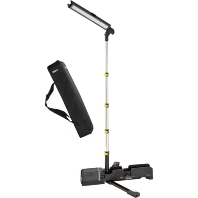 Image of Brennenstuhl Multi Battery LED Work Light 6050 MA (7700lm, IP54, height adjustable up to 140cm, compatible with 18V batteries from 11 different manufacturers, without battery, Engineered in Germany)