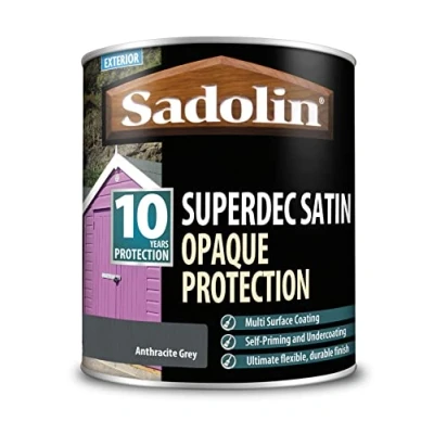 Image of Sadolin Superdec Opaque Wood Protection 1 litre Anthracite Grey