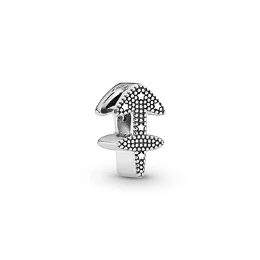 Image of Pandora Passions Sterling silver clip with clear cubic zirconia