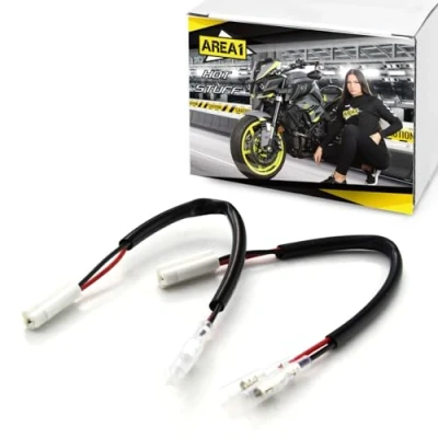 Image of Area1 2 x Motorcycle LED Turn Signal Light Adapter (Compatible with Yamaha (2 Wires)