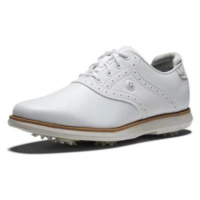 Image of FootJoy Women&#039;s FJ Traditions Golf Shoes, White, 6.5 UK