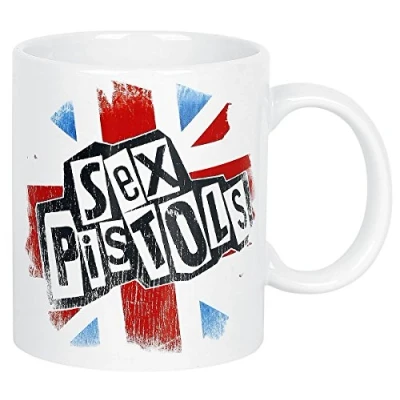 Image of Lasgo Sex Pistols Logo And Flag Mug, Ceramic, Multicoloured, 30.4 x 19 7.8 cm