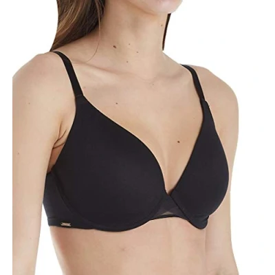 Image of Chantelle Women&#039;s C Full Coverage T Shirt Bra with Smoothing Back, Black, 38F