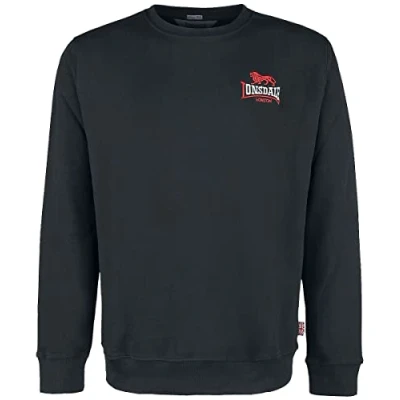 Image of Lonsdale men&#039;s round neck sweatshirt slim fit LYMPSTONE 3XL