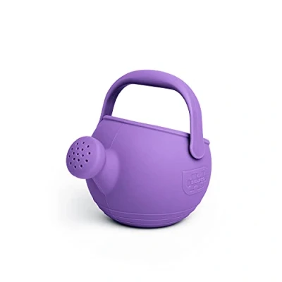 Image of Bigjigs Toys Lavender Purple 100% Silicone Childrens Watering Can Temperature &amp; Stain Resistant Kids, Easy Grip Handle, Sustainable Toys, Ideal Outdoor Beach