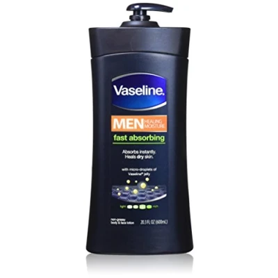 Image of Vaseline Men Body and Face Lotion, 20.3 Ounce Bottle(Pack of 2)