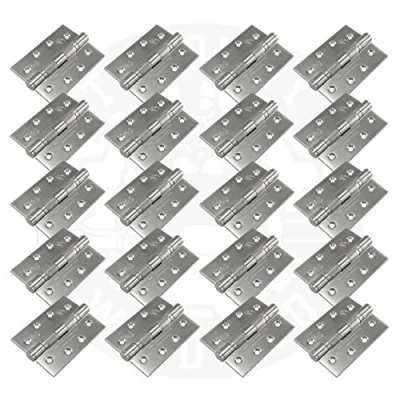 Image of 10 Pairs of 4&quot; 102mm Fire Rated Ball Bearing Door Butt Hinges Grade 13 Stainless