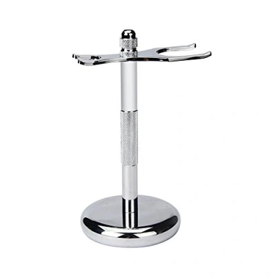 Image of TEEROVA Universal Stainless Steel Safety Razor Stand Holder Shaving Brush