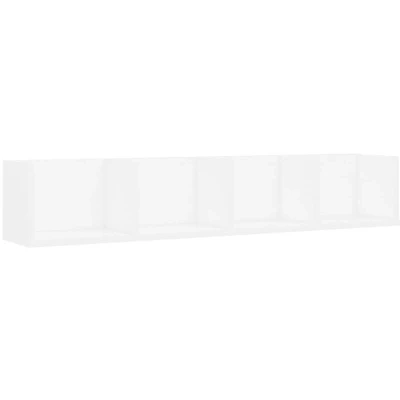 Image of vidaXL CD Wall Shelf White 100x18x18 cm Engineered Wood