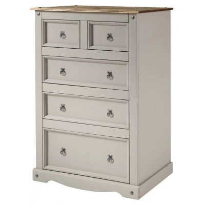 Image of Mercers Furniture Corona Grey Wax 2+3 Chest