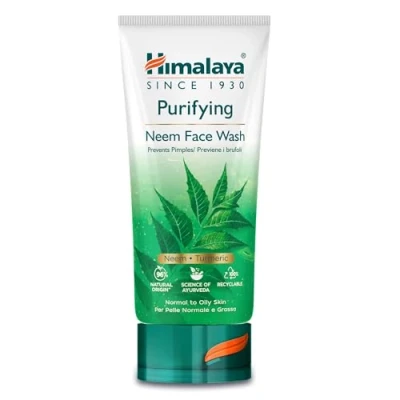 Image of Himalaya Herbals Purifying Neem Face Wash Gel Natural Moisturising Facial Cleanser with Goodness of and Turmeric Soap Free Herbal Formulation 150ml