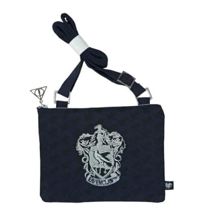 Image of GWCC Licensed Harry Potter Ravenclaw Cross Body Messenger Bag adjustable strap