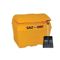 Image of Slingsby Heavy Duty Salt and Grit Bin with Hasp Yellow 200L