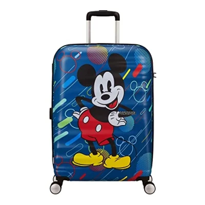 Image of American Tourister Wavebreaker Disney Spinner M, Kids luggage, 67 cm, 64 L, Multicolour (Mickey Future Pop)