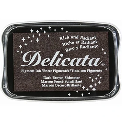 Image of Tsukineko Shimmer Delicata Ink Pad, Dark Brown