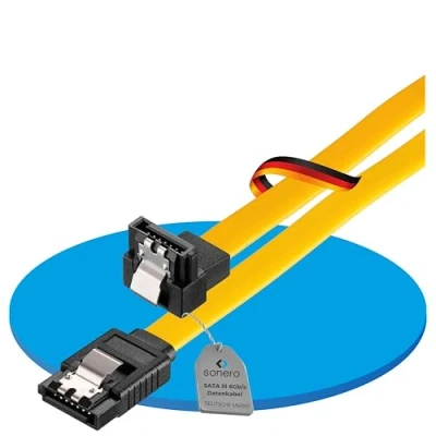 Image of Sonero® SATA III 6Gb/s Data Cable 0.30 m Angled Yellow