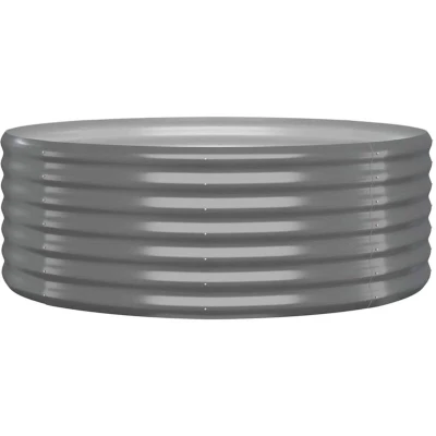 Image of vidaXL Garden Raised Bed Powder coated Steel 100x100x36 cm Grey