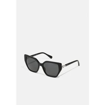 Image of Swarovski Woman SK6016 100187 Sunglasses Acetate Black Grey Geometric Normal