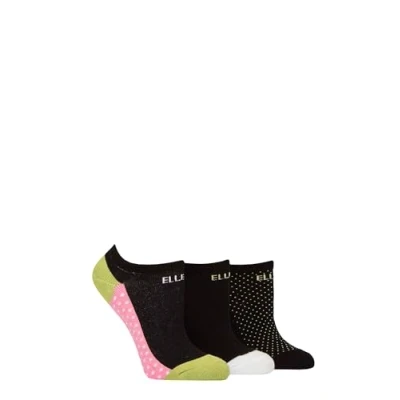 Image of Women&#039;s 3 Pair Elle Bamboo Cushioned No Shows Wasabi Blush 4 8