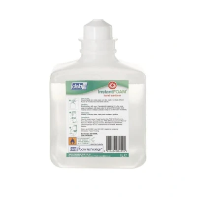Image of DEB DIS1000ML Instantfoam Complete Hand Sanitiser, 1L, Pack of 6