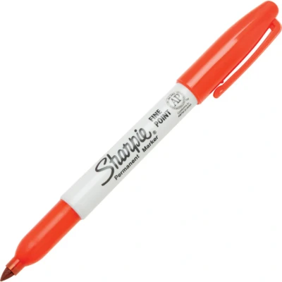 Image of Sharpie Permanent Marker Pens Fine Bullet Tip 1 mm Pack of 3 Redaa
