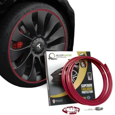 Image of AlloyGator Dark Red Alloy Wheel Protectors Fits 1224 Inch Diameter Rim Protection 15 Colours Available