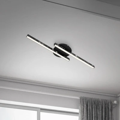 Image of Briloner Rey ceiling lamp, sparkle effect, 2 bulb, black