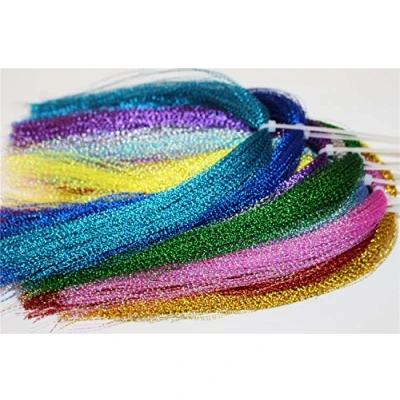 Image of Tigofly 17 packs colors Crystal Flash Holographic Tinsel Krystal Flashabou Sparkle Dry Streamer Fly Fishing Tying String Materials