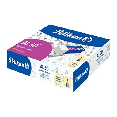 Image of Pelikan Erasers, AL 30, White Eraser, for Graphite Pencils, Technical and Artistic Design, Suitable Children, Pack of Size 43x17x12 mm
