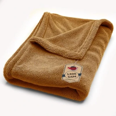 Image of Detailers United Hydro Hoover Professional Grade Plush Microfibre Car Drying Towel 1400GSM (40 x 60 cm) (Gold) For Fast Streak Free and Detailing