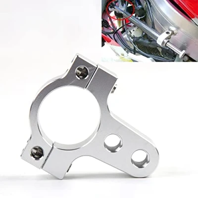 Image of Motorcycle Steering Damper Mop, Stabiliser Mounting Set, Pipe Clamp Accessories, Universal Shock for Motorcycles, 26/27 mm, Bracket