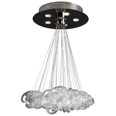 Image of Pretzel Cluster Pendant Ceiling Light Chrome