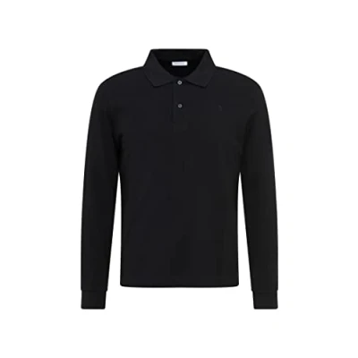 Image of Seidensticker Men&#039;s Slim fit Polo Shirt Long Sleeves, Black, M