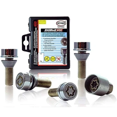 Image of Fits Volva V70 Models Heyner Germany Stil Block PRO Locking Wheel Nuts M14x1.5 Set 4 Locks Thatcham Quality Assured Bolts 359/5