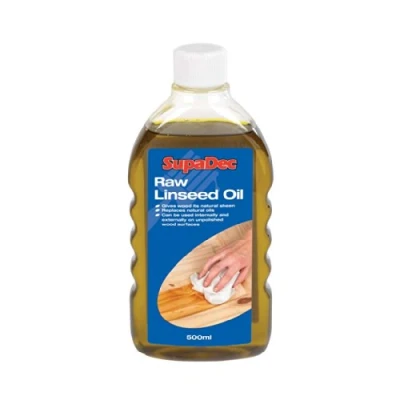 Image of SupaDec Raw Linseed Oil 500ml Gives wood its natural sheen