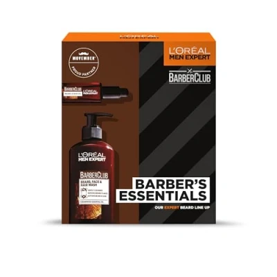 Image of L&#039;Oreal Men Expert Barber&#039;s Essentials Grooming Duo Gift Set, Beard Oil &amp; Wash, Set for