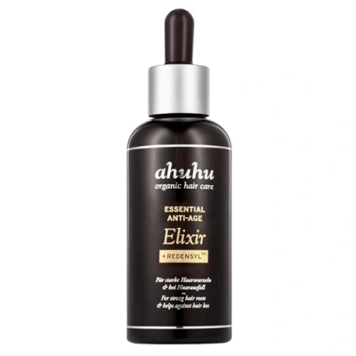 Image of ahuhu ESSENTIAL ANTI AGE Elixir with Redensyl &amp; Caffeine (100ml) Highly effective scalp care for thicker hair, Stimulates hair growth, Vegan