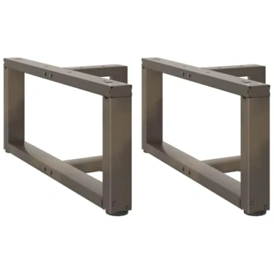 Image of vidaXL coffee table legs set natural steel t shaped adjustable for custom bases modern design sturdy frame supports
