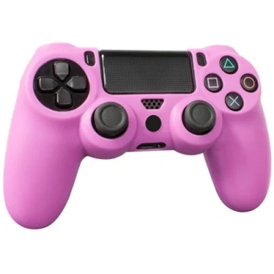 Image of ZedLabz pro soft silicone skin grip protective cover for Sony PS4 controller rubber bumper case with ribbed handle [Playstation 4] (Pink)