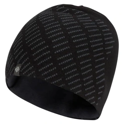 Image of Ronhill Men&#039;s Classic Beanie, Black/Charcoal, One Size UK