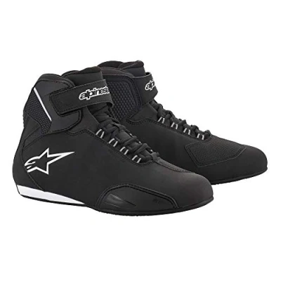 Image of Alpinestars Unisex 2515518 12 85 Mid Calf Boot, Black White, 8.5 UK