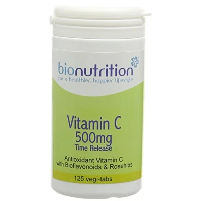 Image of Bio Nutrition Vitamin C 500mg Time Release Antioxidant with Bioflavonoids 125 vegi tabs