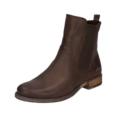 Image of Josef Seibel Women Chelsea Boots Sienna 80, Ladies Ankle Boots,Width G (Regular),Removable Insole,Bootie,Slip Boot,Flat,Brown (Moro),37 EU / 4 UK