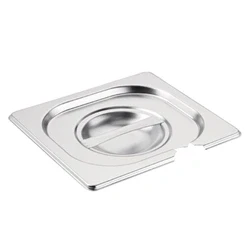Image of Vogue Stainless Steel 1/6 Gastronorm Notched Lid