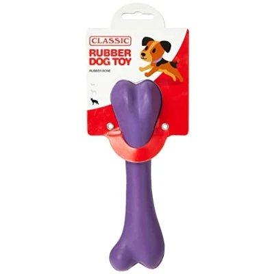 Image of Classic for Dogs Solid Rubber Bone, Large, 200 mm, Purple