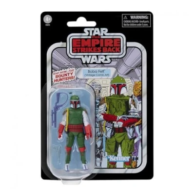 Image of Hasbro Star Wars: The Empire Strikes Back Vintage Collection Boba Fett (Vintage Comic Art) Figurine 10 cm
